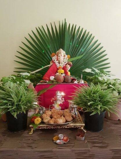 Eco friendly Ganesha decoration in Nhaveli, balloon competition..