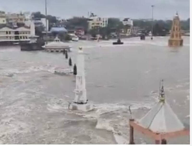 Bridge over Manjra river washed away