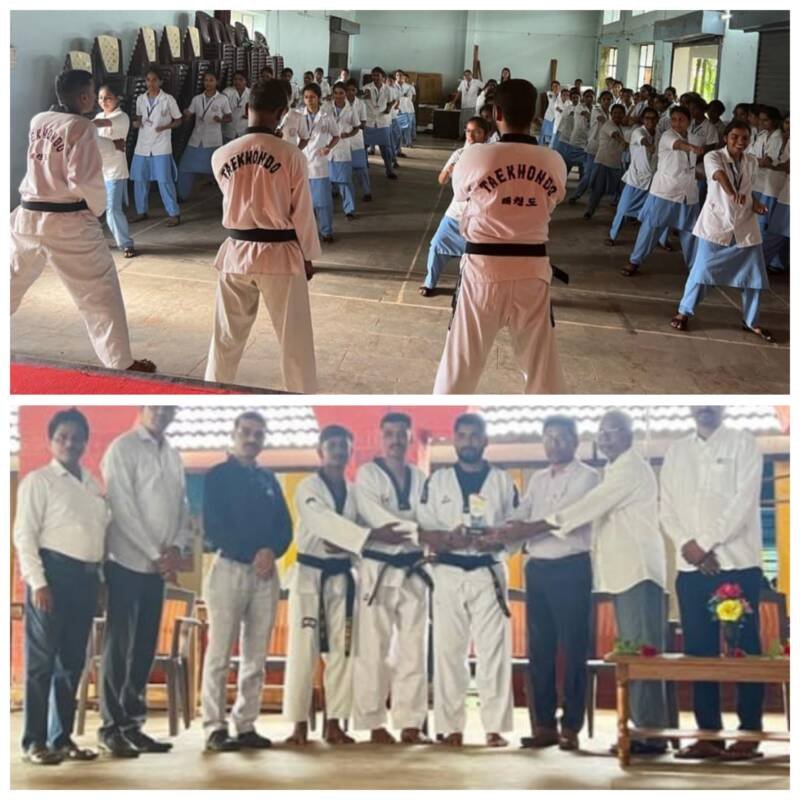 On behalf of the Rotary Club of Sindhudurg Central, self defense lessons were given to college girls under the initiative “Majhi Dhadshi Baheen”.