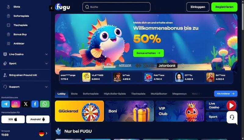 Fugu casino login in Germany Fugu casino login in Germany